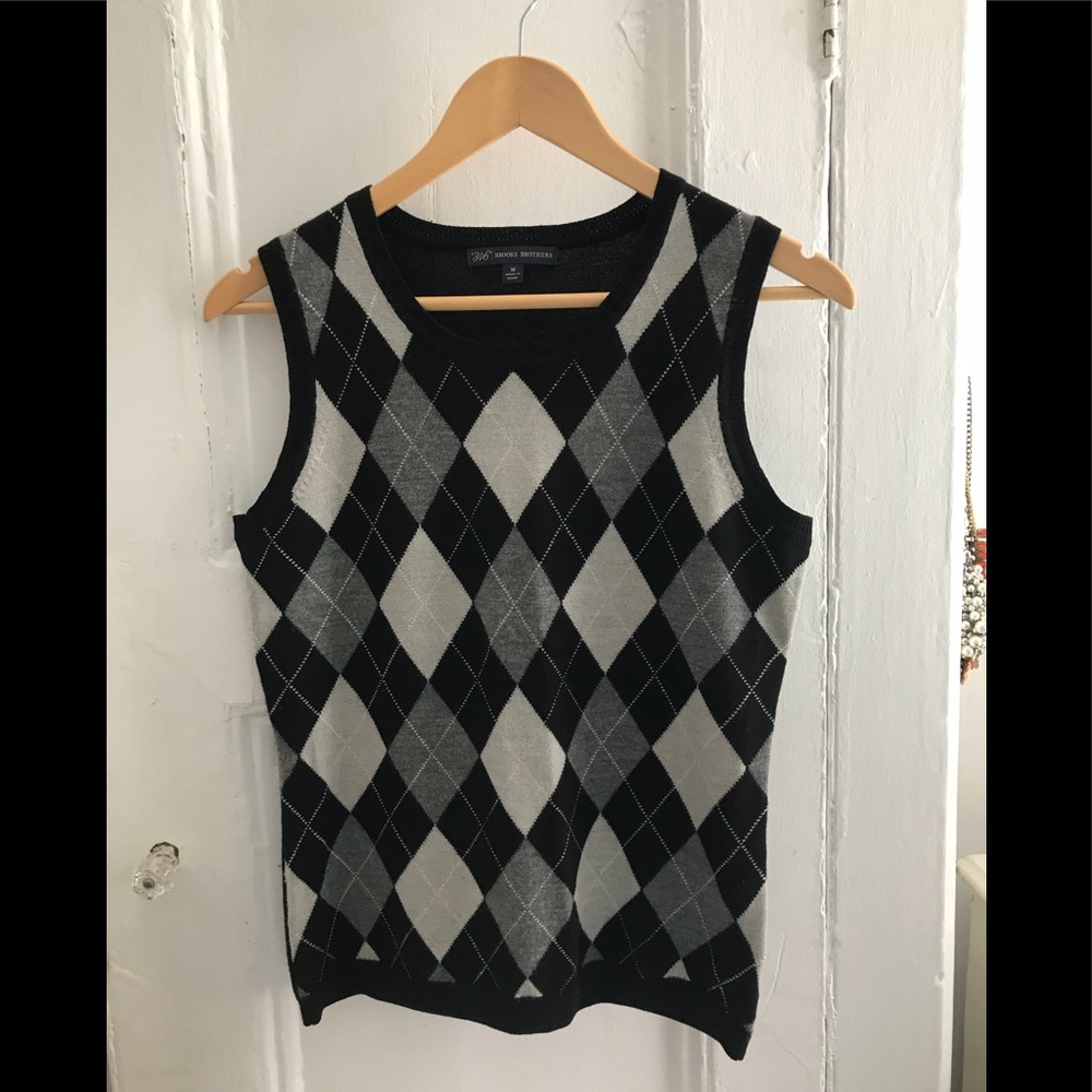 Like New-Brooks Brothers Merino Sleeveless Sweater
